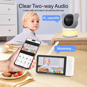 Monitor de Bebé WiFi Tuya 1080p con Giro e Inclinación de 355°, Audio Bidireccional, Visión Nocturna y Canciones de Cuna Relajantes, 20h de Autonomía - Product Image 4