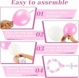 102 <span class=keywords><strong>Globos</strong></span> de Aluminio Dorados Brillantes con Forma de Cruz, Conexión Rápida con Cola de Aguja, Listos para Helio, para Bautizo, Primera <span class=keywords><strong>Comunión</strong></span>, Baby Shower - Product Image 6