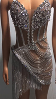 Novance Y2631-B Robe de Soirée Scintillante la Plus Vendue sur Alibaba, Robe de Soirée Élégante et Sexy à Strass pour Femme