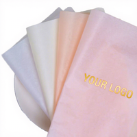 Papier d'art enduit de cire recyclable semi-transparent personnalisé avec logo coloré pour l'emballage haut de gamme de fleurs et de cadeaux