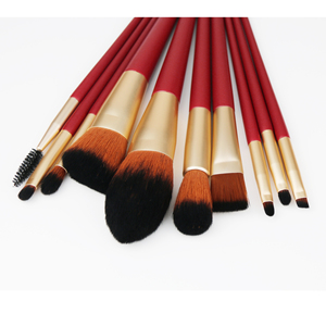 <b>Red</b> 10 Pcs Makeup Brush Set Soft Foundation Powder <b>Blush</b> Cosmetic Brushes Luxury Beauty Makeup Tool Kit - Product Image 2