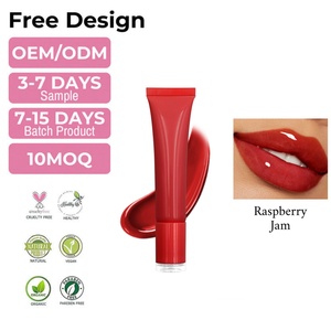 Créez votre propre gloss à lèvres hydratant et waterproof de haute qualité, gloss à lèvres organique personnalisé avec embout en silicone en forme de donut, baume à lèvres - Product Image 1