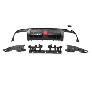 Diffusore Posteriore con Terminali di Scarico e Luce LED per <span class=keywords><strong>Mercedes</strong></span> Benz <span class=keywords><strong>Classe</strong></span> C W205 2015-2021, Spoiler Inferiore <span class=keywords><strong>Paraurti</strong></span> Nero - Product Image 2