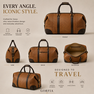Bolsa de Viaje Retro para Hombre, Bolsa de Lona de Fin de Semana, Cuero PU Repujado, Bolsa de Equipaje de Gran Capacidad, Bolso de Mano, OEM ODM - Product Image 2