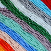 Perles en verre à double pointe, facettées en losange, brillantes, 3/4/5/6/8 mm, pour la création de bijoux, d'ornements capillaires, d'accessoires pour chaussures et vêtements