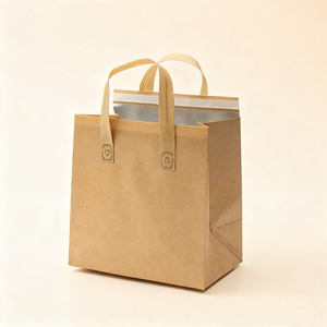 Sac isotherme et imperméable en non-tissé, recyclable, capacités 20L et 30L, avec fermeture auto-agrippante pour l'emballage alimentaire - Product Image 3