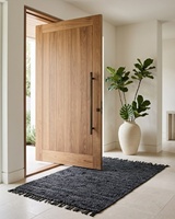 Porte d'entrée pivotante en bois de noyer massif de luxe moderne, porte extérieure surdimensionnée pour villa, manoir, design personnalisé