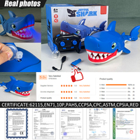 Jouet Requin Électrique Interactif Zhorya avec Télécommande, Rotation à 360°, Roues au Sol, Bouche Ouvrable et Musique