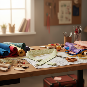 Bolsa de Nailon con Rejilla Triangular Verde de 5 cm para Fabricación de Maletas, Estilo Moderno - Product Image 2