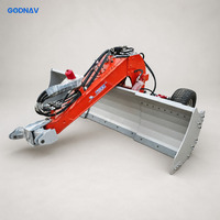 Niveleuse de terrain laser PWD400, largeur de travail 2600-4000 mm, niveleuse de terrain agricole GPS tractée par tracteur, emballage en caisse en bois