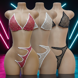 Maxsun Designer Dansoutfits Exotische Sexy Meisjes Danskleding Bikini Tweedelig Sexy Bodystocking Strass Exotische Danskleding MS70 - Product Image 1