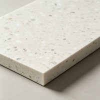 Dalles de pierre artificielle en résine polyester, agglomérat de pierres mélangées, dalles polies découpables pour marches d'escalier et rebords de fenêtre