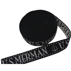 Thời Trang Mềm Sáng Bóng Biểu Tượng Tùy Chỉnh Dây Thắt Lưng Nylon Spandex Long Lanh <span class=keywords><strong>Jacquard</strong></span> Tóc Ban Nhạc Đàn Hồi Cho Phụ Nữ - Product Image 2