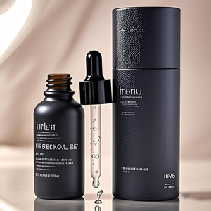 Wholesale 5ml 10ml 15ml 20ml 30ml 50ml 100ml Matte Black Essential Oil Serum Glass Dropper Bottle for Hair Oil with Paper <b>Box</b> - Product Image 1