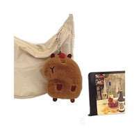 Porte-clés Capybara en peluche super doux, pendentif cochon d'eau de dessin animé mignon avec couineur, pour cadeau de mariage ou de fête, vente en gros