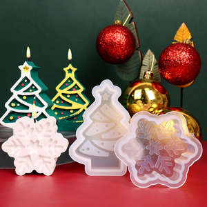 Molde de Silicona para Velas con Forma de Árbol de Navidad, Molde para Chocolate, Ideal para <span class=keywords><strong>Fondant</strong></span>, Repostería, Galletas, Manualidades de Azúcar y Pasteles - Product Image 3