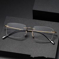 Lunettes sans monture en titane de haute qualité pour hommes et femmes