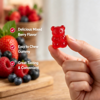 Complément alimentaire Healthife Private Label, saveur de fruits rouges mélangés, 3000 mcg de vitamine B12 sous forme de gommes