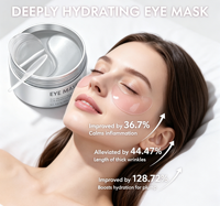 Masque Hydrogel Rose Végétalien Anti-rides au Rétinol et Vitamine C, Patch au Collagène pour Réduction des Rides (Marque Privée)