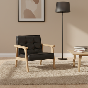 Canapé enfant moderne et écologique en bois, confortable et moelleux, une place, avec tissu PU imperméable <span class=keywords><strong>pour</strong></span> hôtel, appartement, chambre à coucher - Product Image 2