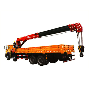 Grue montée sur camion de 10 tonnes SPS25000B avec système hydraulique à 4 sections - Product Image 1
