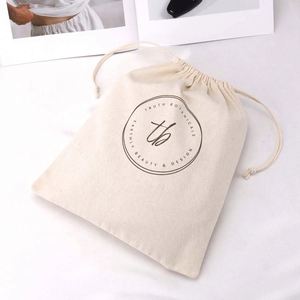 High Quality 8oz Canvas Drawstring <b>Bag</b> for Gift Packaging Custom Logo Printed Cotton <b>Dust</b> Pouch - Product Image 2