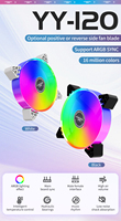 5VARGB Port 3PIN/4PIN silencieux Led boîtier d'ordinateur ventilateur ventilé refroidisseur de processeur pour le refroidissement de boîtier d'ordinateur
