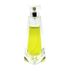 Sarin kapaklı yeni tasarım altın lüks 100ml dikdörtgen cam parfüm şişesi