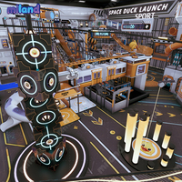 Équipement de terrain de jeux intérieur commercial, rembourrage doux non toxique et écologique, thème exploration spatiale, parc d'aventure pour enfants