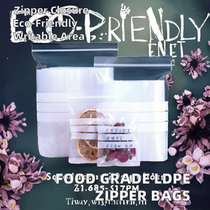 Manufacturer Customization Food Grade LDPE Plastic Zipper Bags with White Writable Block Gravure Printing Surface Handling - Product Image 2