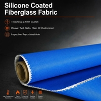 Tissu en fibre de verre enduit de silicone résistant aux hautes températures pour rideau coupe-feu (vente en gros)