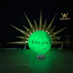 Bola Inflable con Forma de Luna de Espinas, con Luces LED de Colores, Decoración Brillante para Casa o Parque - Product Image 3