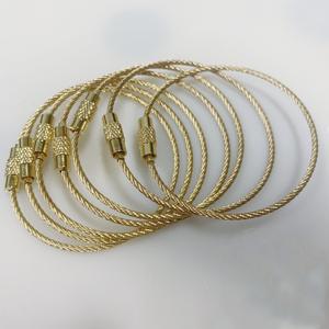 Rivestimento in Pvc cavo portachiavi cavo <span class=keywords><strong>filo</strong></span> in acciaio inossidabile anello rotondo Svrew <span class=keywords><strong>filo</strong></span> di acciaio rivestito in Nylon trasparente/bianco portachiavi - Product Image 5