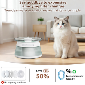 Bebedero Inteligente para Mascotas de 3.5L con Sensor de Movimiento, Tanque Doble Separado, Batería Inalámbrica de 4000mAh, Dispensador de Agua para Gatos - Product Image 4