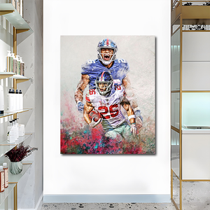 Vente en gros de <span class=keywords><strong>New</strong></span> <span class=keywords><strong>York</strong></span> Giants Impressions sur toile Giants Football Impressions Art mural sportif pour la décoration de la maison - Product Image 3