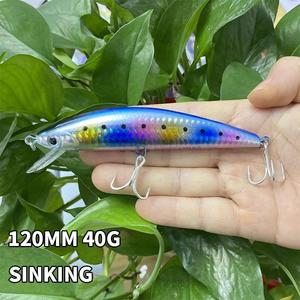 Big Minnow 40g 120mm pesante <span class=keywords><strong>artificiale</strong></span> duro tutti gli strati pesca Swimbait <span class=keywords><strong>per</strong></span> branzini <span class=keywords><strong>per</strong></span> trote sgombro esche Wobbler - Product Image 4