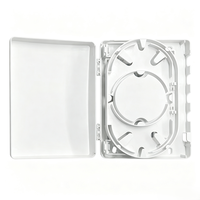 Boîtier de terminaison fibre optique de bureau intérieur 4 cœurs, boîte de distribution fibre optique FTTH 4 ports avec adaptateurs SC/LC/ST/FC et pigtails.