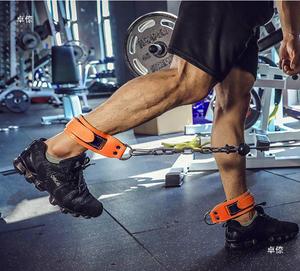 Custom Logo Nylon Gym <strong>Ankle</strong> <strong>Straps</strong> Cowhide Microfiber Adjustable Wrist Band <strong>Cable</strong> for Fitness Training Protection Accessories - Product Image 4