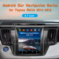 Pemutar Audio Mobil Android Auto 9,7 Inci untuk RAV4 2014 2018 Layar Sentuh GPS Infortainment Mobil