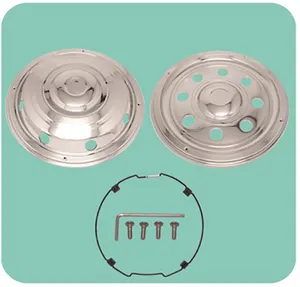 Tampa da roda de 19.5 "s/s para caminhão de mercado europeu, simulador da roda frontal e traseira pcd225/275