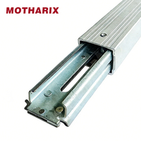 Barre de Conteneur de Cargaison en Aluminium Réglable Motharix 2177mm-2454mm (87-98 Pouces) Série E, Poutre de Soutènement pour Plancher, Zinc Blanc