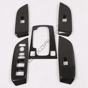 WZXD RHD ABS Plastic Carbon Interior Decoration Accessories <b>Window</b> Switch Shift <b>Cover</b> for City 2020 2021 - Product Image 3