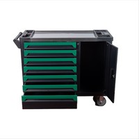 Système de rangement d'outils multifonctionnel à 7 tiroirs, chariot d'atelier en métal à roulettes, coffre pour l'organisation des outils à main