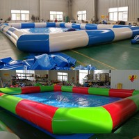 Grande piscine gonflable flottante de 10x10m meilleure piscine de vente gonflable pour jouer