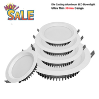 ALLWAY Plafonnier commercial encastré 7W 12W 20W 30W CCT Panneau lumineux LED sélectionnable