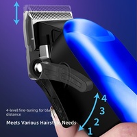 Tondeuse à cheveux professionnelle brossée sur mesure 7500 tr/min pour barbier, autonomie longue durée 220 min, avec 4 peignes limiteurs