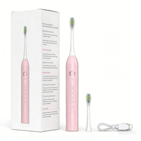 Brosse à dents électrique sonique Vibrosonic essentielle au quotidien avec 5 modes, poils souples DuPont, étanche IPX7 pour la maison