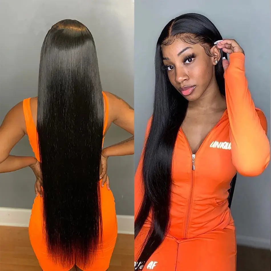 Lace Frontal Wig Cuticle Aliclothesne Straight Ssuitshd Lacpajamas For Black Human Hair Raw Virgin Brazilian Women 1 Piece Only