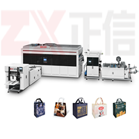 Machine de fabrication de sacs shopping non tissés ZX-LT500 à haute stabilité, ligne de production d'emballage continu