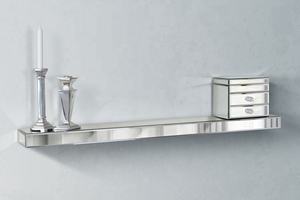 Estante de vidrio flotante para montaje en pared, moderno, decorativo, con espejo - Product Image 2